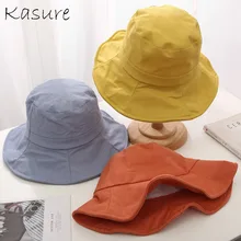 KASURE, новая мода, Солнцезащитная Панама, шляпы для женщин, девушек, уличная пляжная шляпа от солнца, летняя рыболовная Панама, Кепка