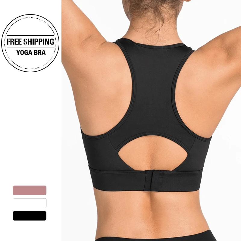 

Women Sports Bra Naked Feel Racerback Tank Top High Impact Workout Bra Women Fitness Bra Yoga Bra