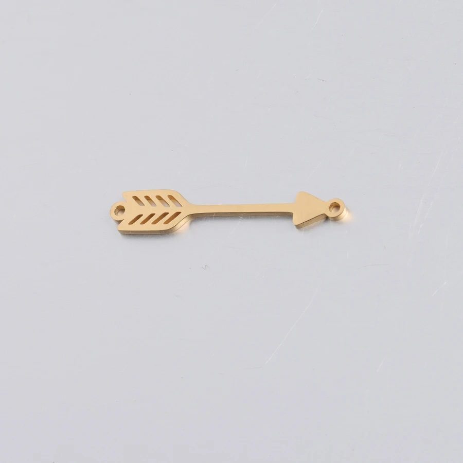gold color Fnixtar нержавеющая сталь зеркальная полированная стрелка соединитель Шарм DIY фурнитура Аксессуары для женщин Изготовление ювелирных изделий 20 шт./лот - Окраска металла: gold color