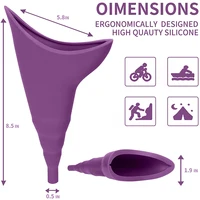 Portable Reusable Urinal Funnel with Extension Tube Urinal Standing Up to Pee Funnel For Camping,Hiking Female Urination Device 2