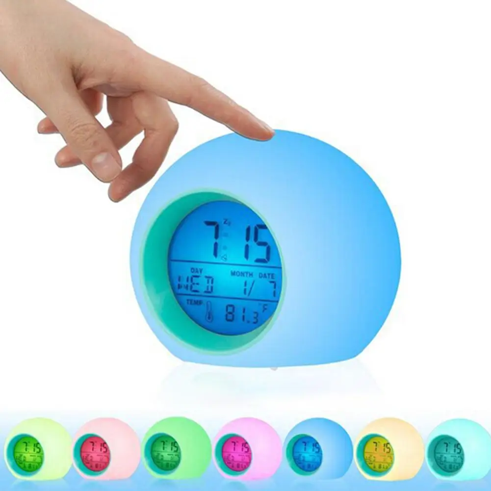 Touch зондирования цифровой будильник Sunrise Sunset RGB светодиодный Wake Up светильник s с