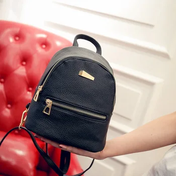 

New Arrival Fashion Women Mini Backpack PU Leather College Shoulder Satchel School Rucksack Ladies Girls Casual Travel Bag