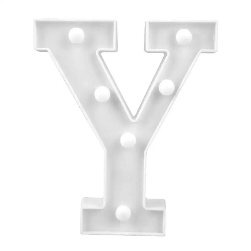 3D 26 букв Алфавит светодиодный светильник Marquee настенный ночной Светильник - Цвет: Y