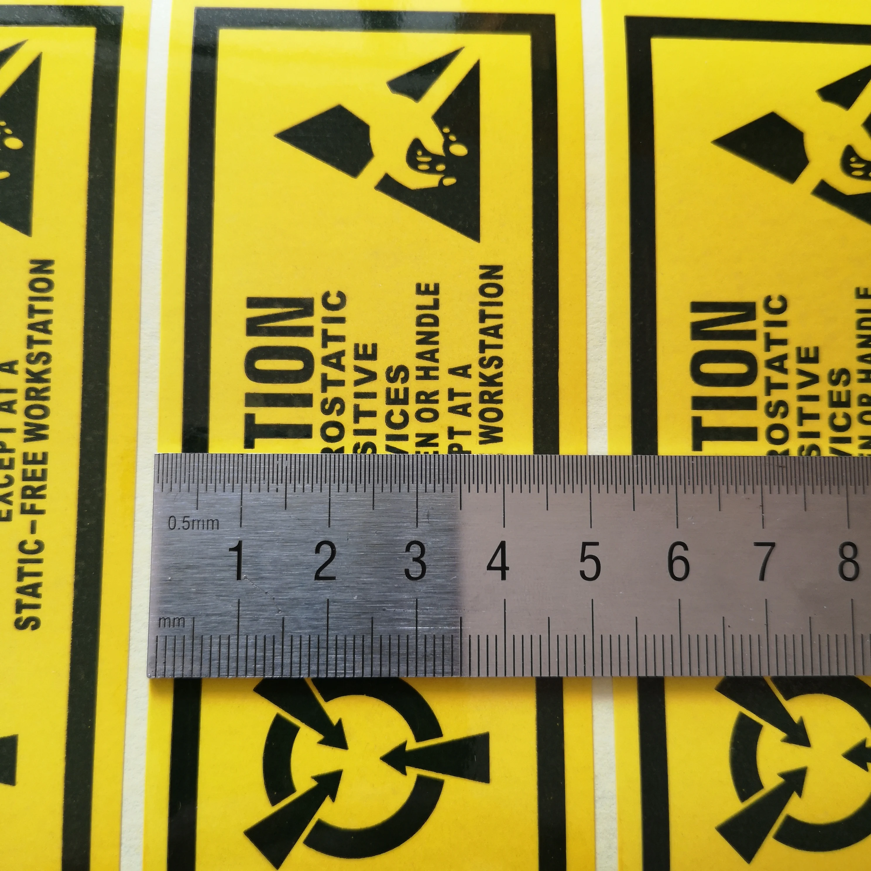 100 шт/партия 11,5x4,5 см предостережение электростатические чувствительные устройства самоклеющиеся этикетки наклейка Пункт № CA31