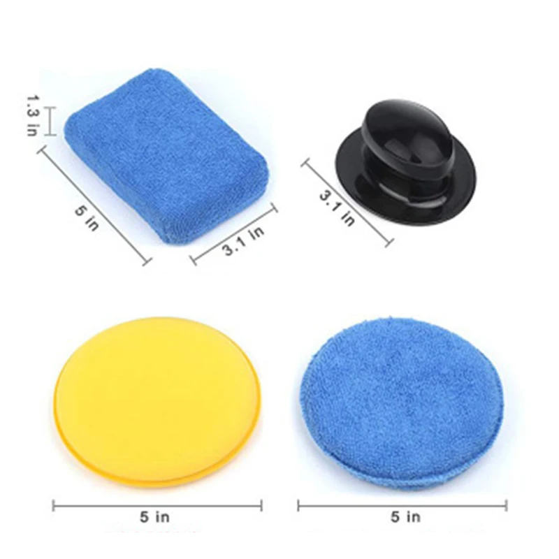

Auto Car Waxing Polish Microfiber Foam Sponge Applicator Cleaning Detailing Pad