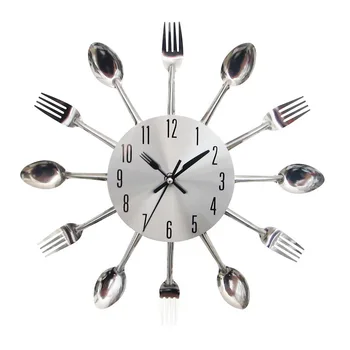 

Creative wall clock kitchen dining room knife and fork clock foreign trade clock
