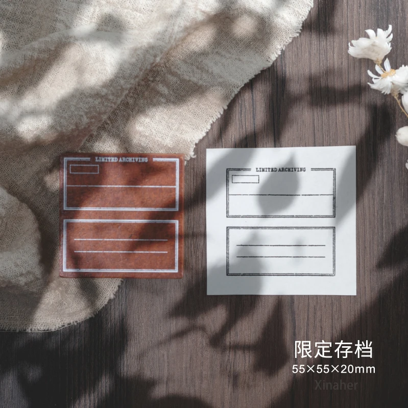 Винтажный образец даты записи этикетки штамп DIY деревянные и резиновые штампы для скрапбукинга канцелярские товары Скрапбукинг Стандартный штамп - Цвет: G