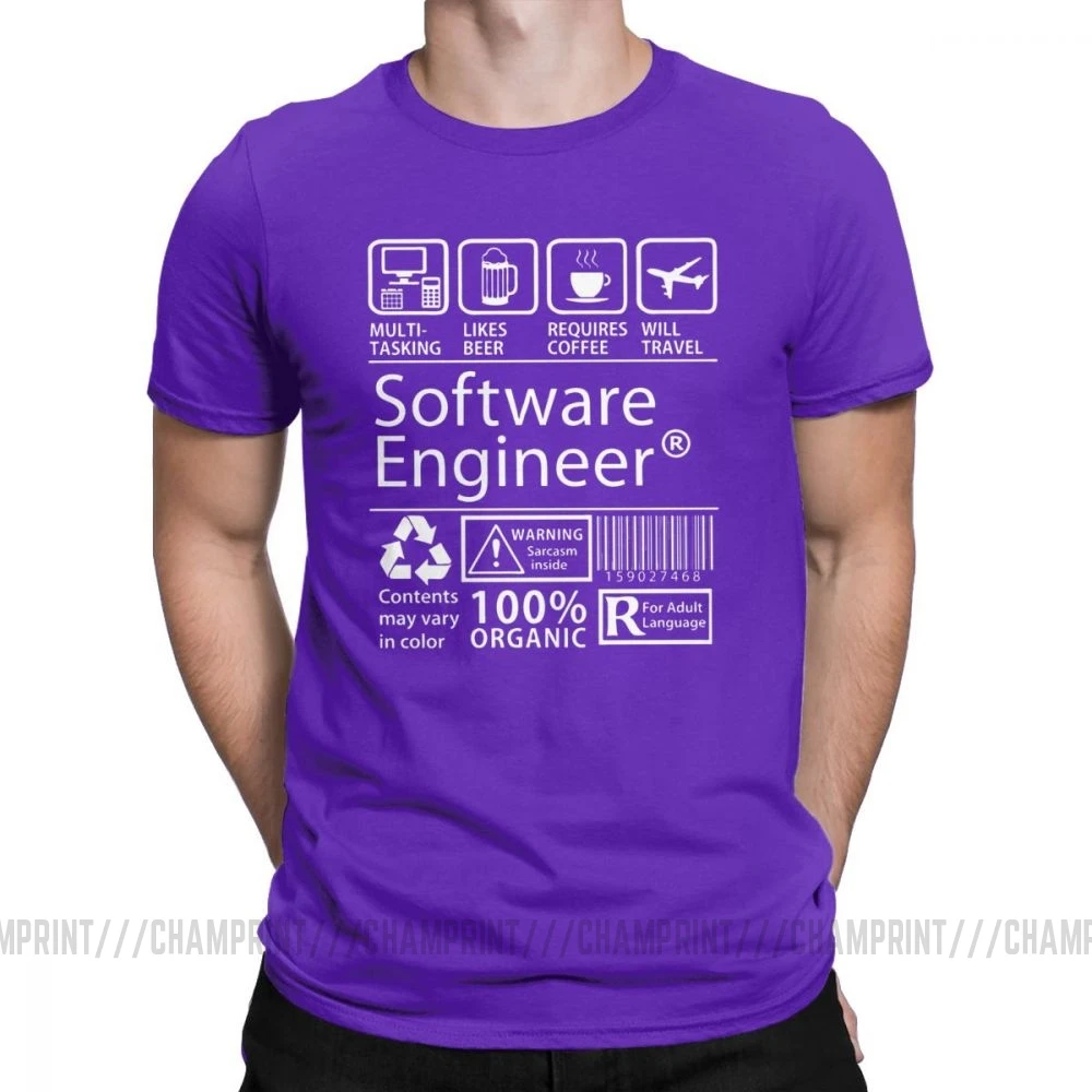 Футболка для программистов, программистов, мужчин, есть код сна, повтор, программист, разработчик, потрясающие хлопковые футболки, футболка размера плюс, топы - Цвет: Фиолетовый