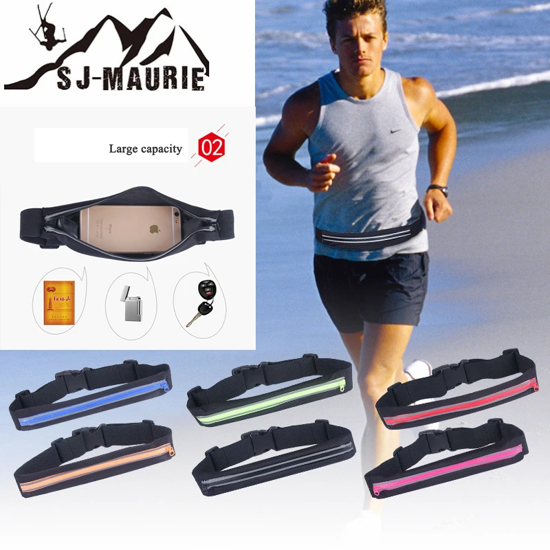 

Unisex Adjustable Waterproof Slim Running Cell Phone Chest Waist Fanny Bag Sports Pack Belt Bag