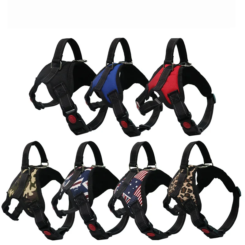 Pet harness pet dog and cat adjustable harness with leash reflective breathable for small large dog harness vest
