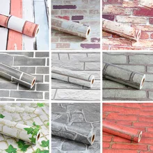 Home Decor 3D PVC Grain Wall Paper Brick Stone  Wallpaper Self-Adhesive Living Room Bedroom Wallpapers Wall Stickers Decoration