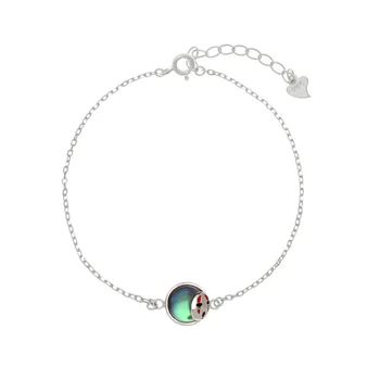 

Original Design S925 Sterling Silver Spirited Away Faceless Male Bracelet Female Accessory Small Clear Gift for Girlfriend