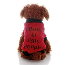 Модная красная рубашка для собак с изображением кота, толстовка, одежда с капюшоном, зимняя одежда с надписью «I Bark At уродливые люди», праздничная одежда,# B20