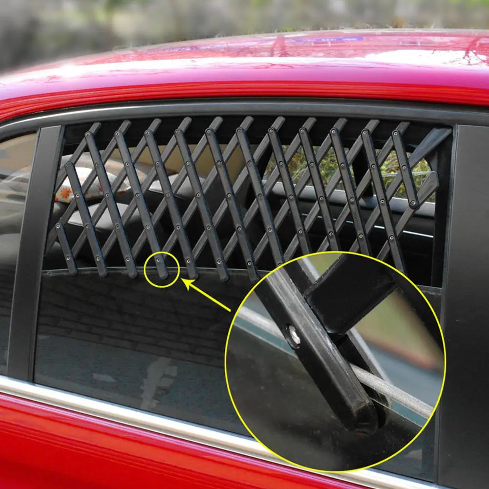 2pcs Car Travel Transportation Car Window Vent Barrier Fence Ventilation Safety Dog Cat Pet Guard Grill Mesh Grille Gate