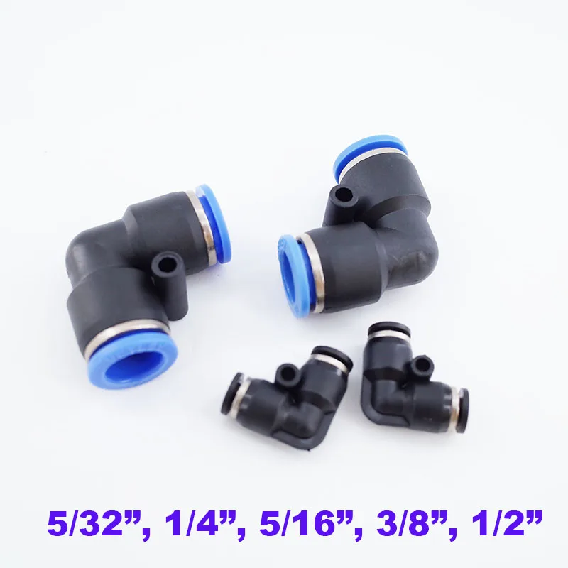 50pcs Straight Connectors Connect Fittings Air Line Quick 5/32 1/4 5/16 3/8 