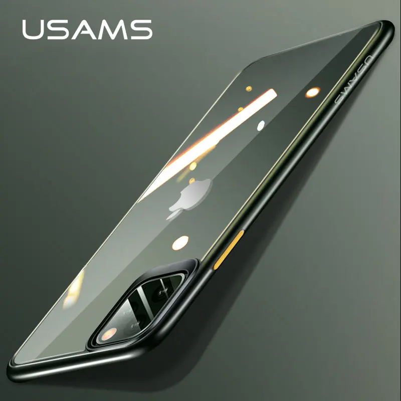 USAMS силиконовый чехол для iPhone 11 Pro MAX 2019 защитный прозрачный задней панели| |