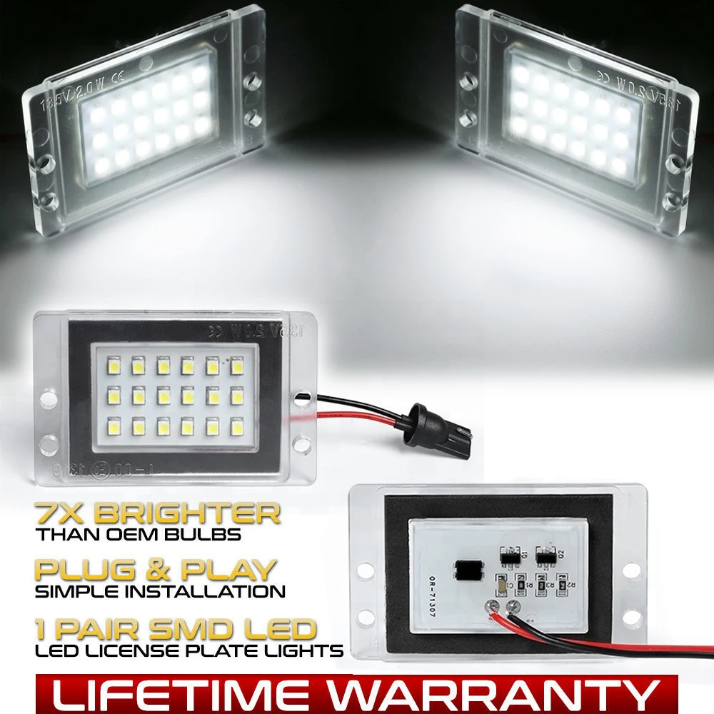 

2Pcs Car Error Free LED Number License Plate Lights For Volvo V70 XC70 1996-2000 Volvo 850 855 1991-1997