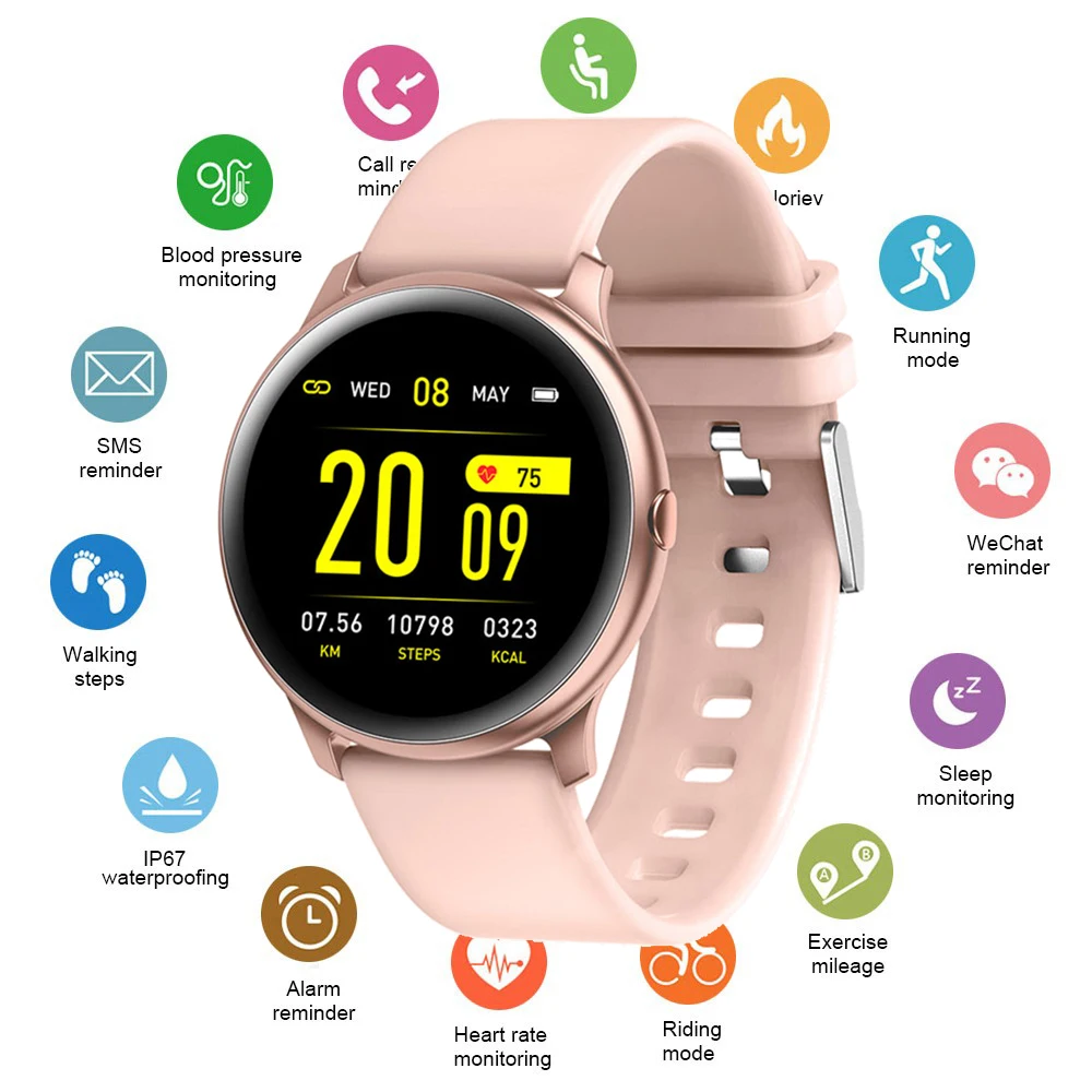 

KW19 Smart Watch Women Heart rate Monitor Sport Wristband IP67 Waterproof Men Sport Watch Fitness Tracker For Android IOS