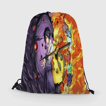 

Custom Naruto Drawstring Bag Daypack Kids Satchel Casual Backpack Teenager Storage Bag Women Men 31x40cm*181031-03-9035