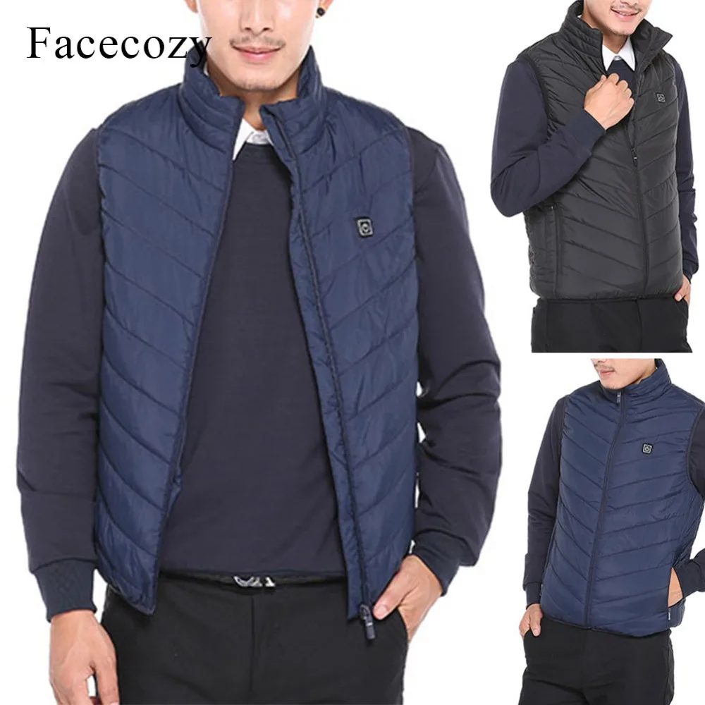 Уличный зимний жилет Facecozy с подогревом Электрический Теплый Безопасный Жилет