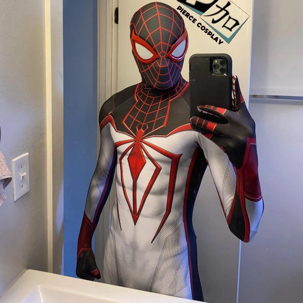 Ps5 Spiderman Miles Morales Cosplay Supereroe 3D Stampato Zentai Body Abiti Costume Di Halloween Disfrace Spiderman Cosplay