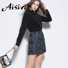 Женские расшитые блестками женские мини-юбки, шикарная тонкая юбка, женская элегантная Сексуальная облегающая мини-юбка с высокой талией, женская короткая юбка с запахом