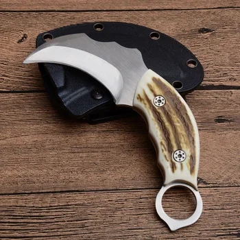 

Karambit Fixed Blade Knife Tactical Camping Combat Survival Hunting Pocket Claw Knives EDC Fighting Tools 5Cr13Mov Blade Knife