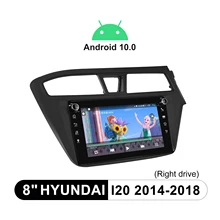 

8 Inch Android 10.0 System Bluetooth 5.1 With Carplay And Steering Wheel Car Radio Player For Hyundai I20 2014-2018(Right Drive