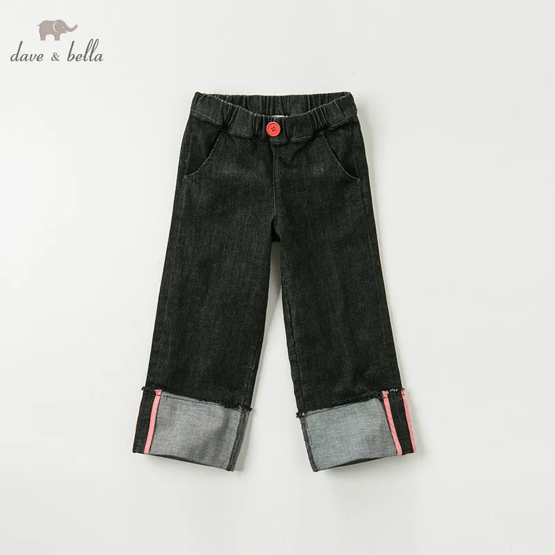 DBK10679 dave bella autumn kids girl jeans pants full length pants infant toddler trousers