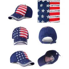 Пляжный солнцезащитный козырек с принтом американского флага, стразы, акриловая Кепка, солнцезащитный козырек, красный, синий, прочный, незатененный, Uniweather, для улицы, KT01