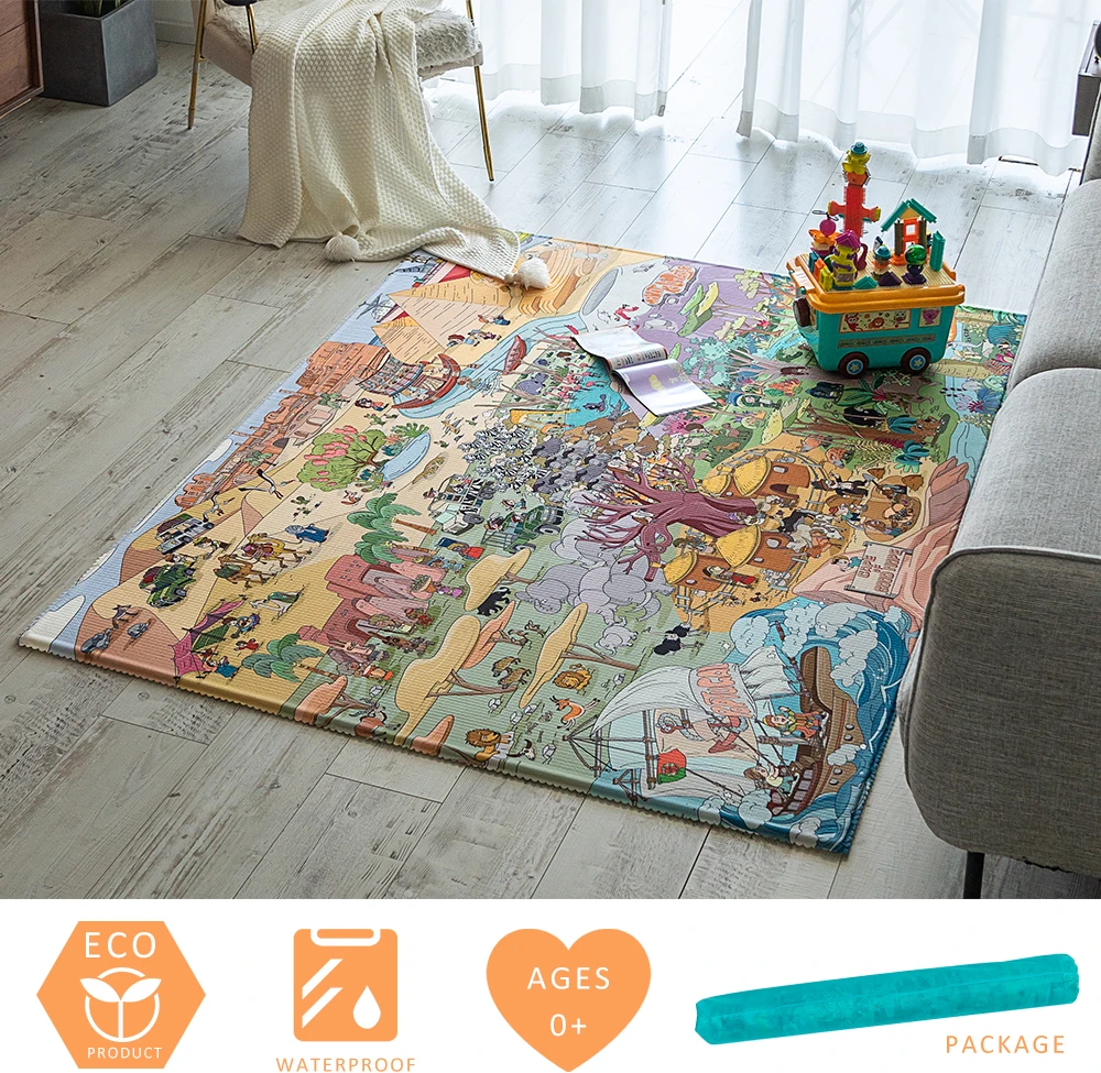 

Infantrain Play Mat Crawling Mat for Babies Thickened Baby Game Pad for Living Room 145x195CM Non-slip Kids Rug Children Carpet