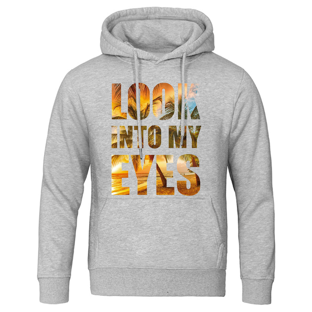 trend 2020 spring autumn hooded hoodie look into my eyes fashion print slim fit tracksuits windproof sweatshirt hip hop tops