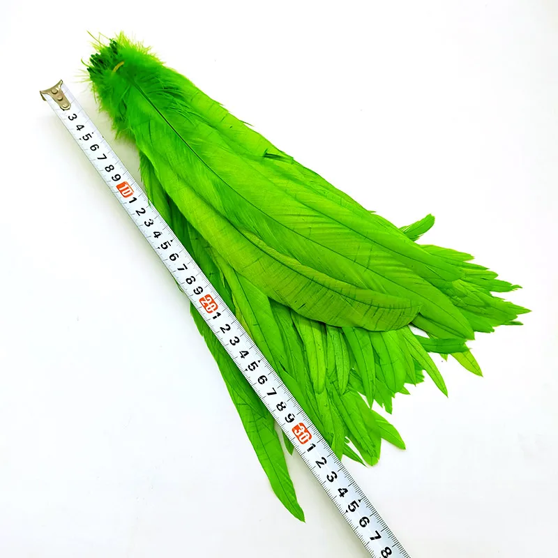 Rooster Feathers Natural Feathers 100 pcs Natural Cock Tail Feathers 25-40cm / 10-16inch Clothing Decoration Stage Performance Rooster Feathers Plume