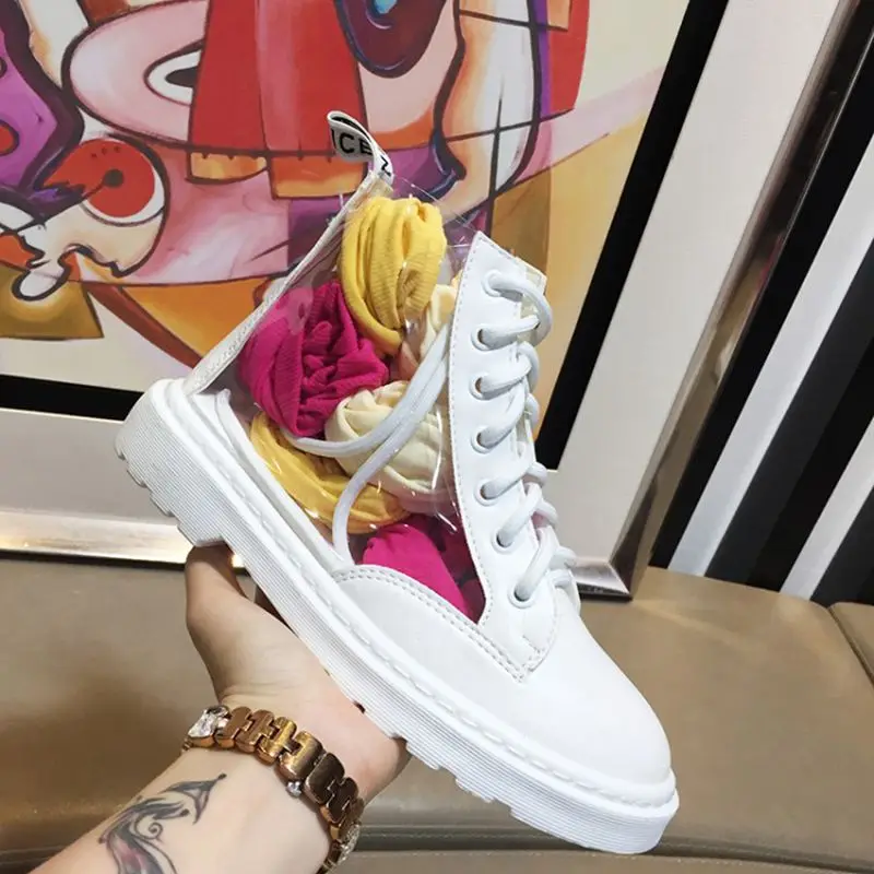 Najtaniej Damskie buty na co dzień pcv przezroczyste tenisówki kobiece buty studenckie płócienne buty jesienne trampki kobieta pnącza A012