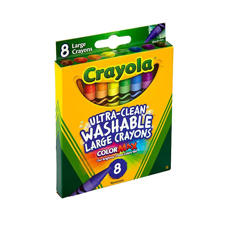 Crayola Детский 8 цветов для стирки, нетоксичный большой карандаш, Набор детских карандашей, продукт, импортный подарок 52-3280