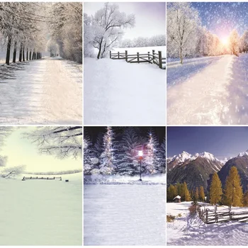 

SHUOZHIKE Vinyl Custom Photography Backdrops Prop Snow scene Photography Background 200509U-3