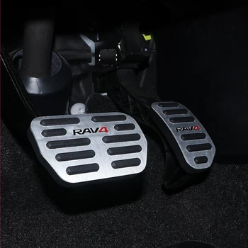 

Bingwins 2pcs Car Gas Footrest Modified Pedal Pad Plate Non Slip For Toyota RAV4 2014-2019