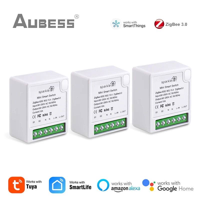 Tuya Zigbee 3.0 Smart Switch Module 16A Supporto Telecomando Bidirezionale Il Controllo Funziona Con Smart Life Alexa Google Home