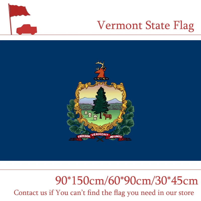 Флаг США Вермонт флаг 90*150 см 60*90 см флаг 30*45 см Автомобильный флаг 3*5 футов
