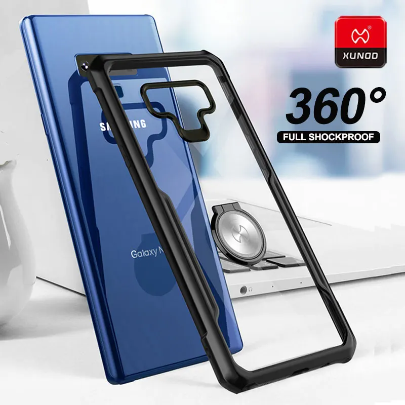 Luxury Soft Silicone Shockproof Case For Samsung Galaxy Note 9 Phone Finger Ring Cover Full Protective Cases Magnetic car holder | Мобильные