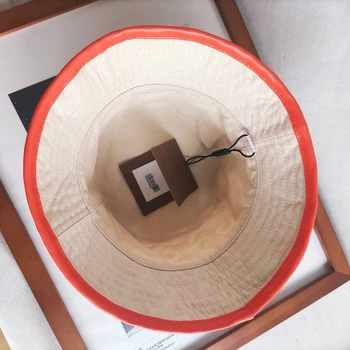 

Kid's Children's Orange Fisherman Hat Boys and Girls Alphabet Printed Sun Hat 4-12 Years