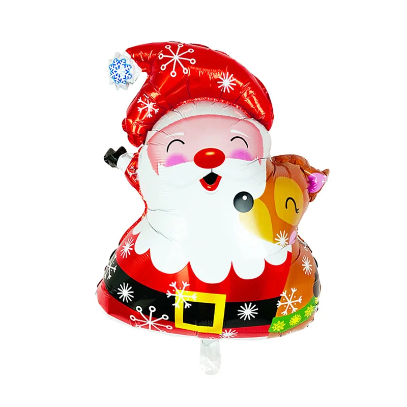 Рождественский запас фольги Воздушные шары Санта Клаус фольги Воздушные шары Подарочная коробка Globos рождественские шарики с колокольчиками рождественские украшения Xmas орнамент