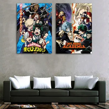 

New Boku No Hero Academia My Hero Academia Hot Japan Anime Painting Silk Pictures Poster Wall Art Home Decor