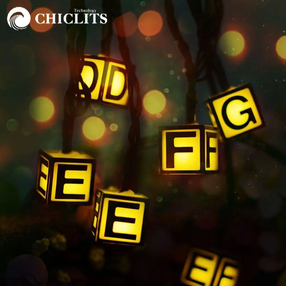Chiclits светящаяся гирлянда с солнечной батареей 30LED английский фонарь «буквы» водонепроницаемый Рождественский садовый фонарь фестивальные Декорации подарки на день рождения