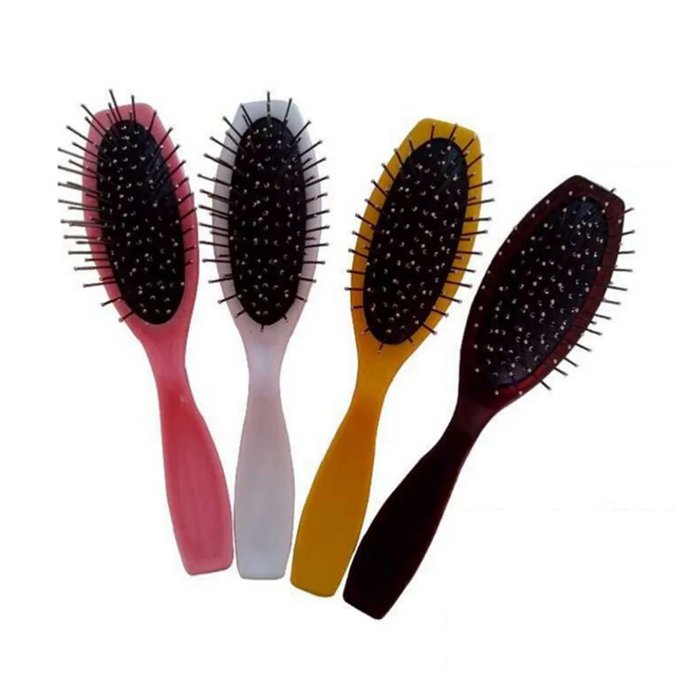 New 1pc Practical Coffee Pink Yellow White Professional Healthy Paddle Cushion Hair Massage Brush Hairbrush Comb Scalp
