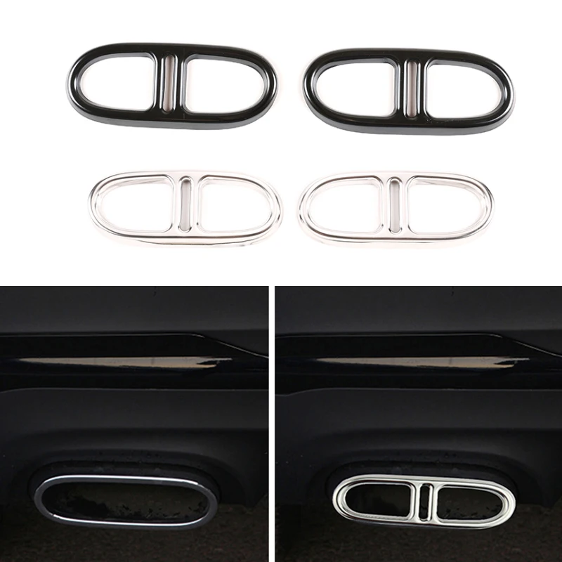 

Car Styling For Mercedes Benz GLA Class H247 2020 2021 Automobiles Tail Throat Frame Accessories Exterior Exhaust Pipe Cover