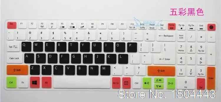 Силиконовый защитный чехол для клавиатуры 15,6 дюймов для acer Aspire E15 E 15 E5-576 E5576 V3 V15 E5-553G/575G/Aspire 3 5 7 Series - Цвет: candyblack