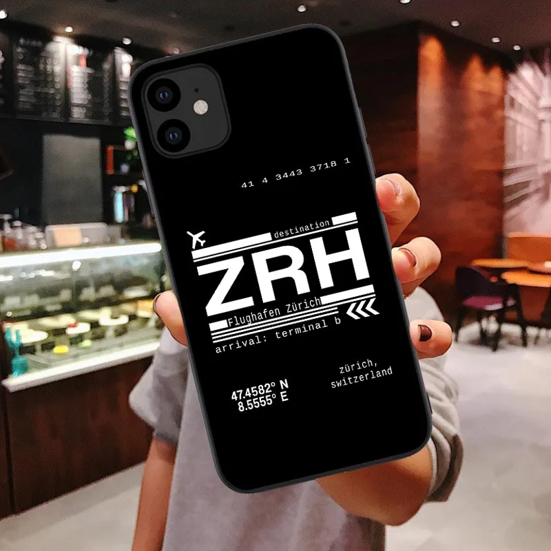 По всему миру: для iPhone 11 Pro MAX Дубай международный аэропорт запросов Мягкий ТПУ чехол для iPhone X XR XS макс 7 8 Plus - Цвет: TPU
