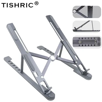 

TISHRIC Laptop Stand Aluminium 6 Gear Adjustable Laptop Stand Portable Laptop Stand Cooling Holder Folding For MacBook Notebook