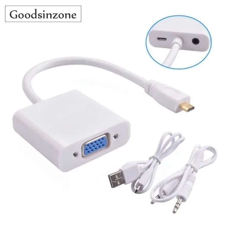Raspberry Pi 4 Micro HDMI для VGA Apdater с AV/аудио портом кабель USB передачи данных Mode B